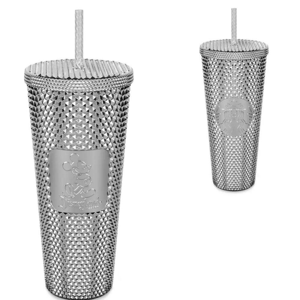 Disneyland Mickey Mouse Disney 100 Starbucks Tumbler with Straw - Venti Silver